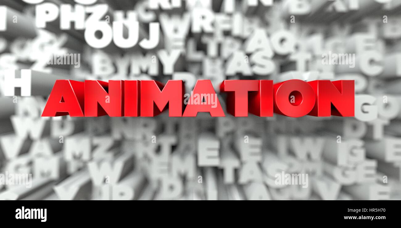 ANIMATION - Red text on typography background - 3D rendered royalty free  stock image. This image can be used for an online website banner ad or a  pri Stock Photo - Alamy