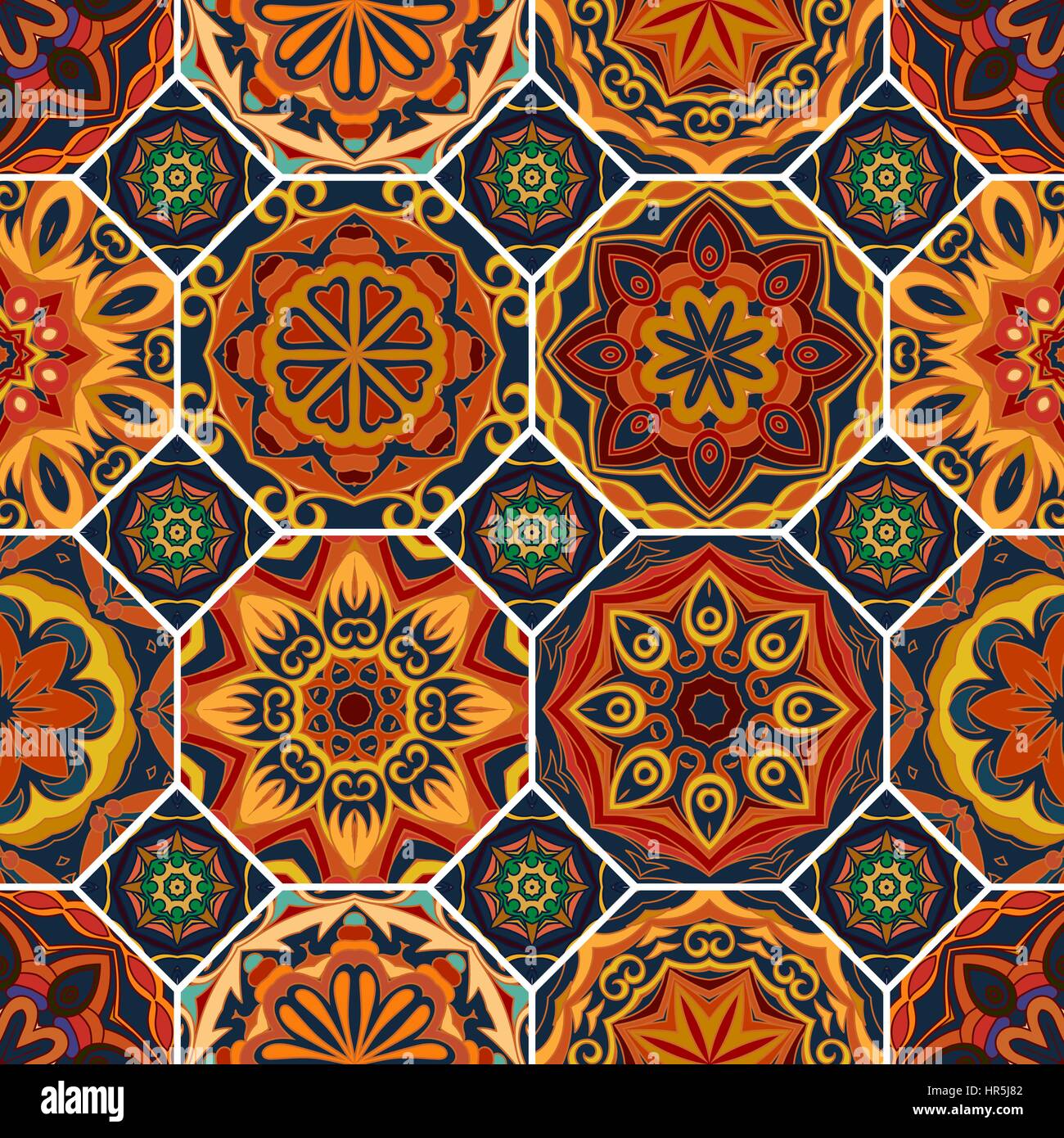 Gorgeous floral tile design Stock Vector Image & Art - Alamy