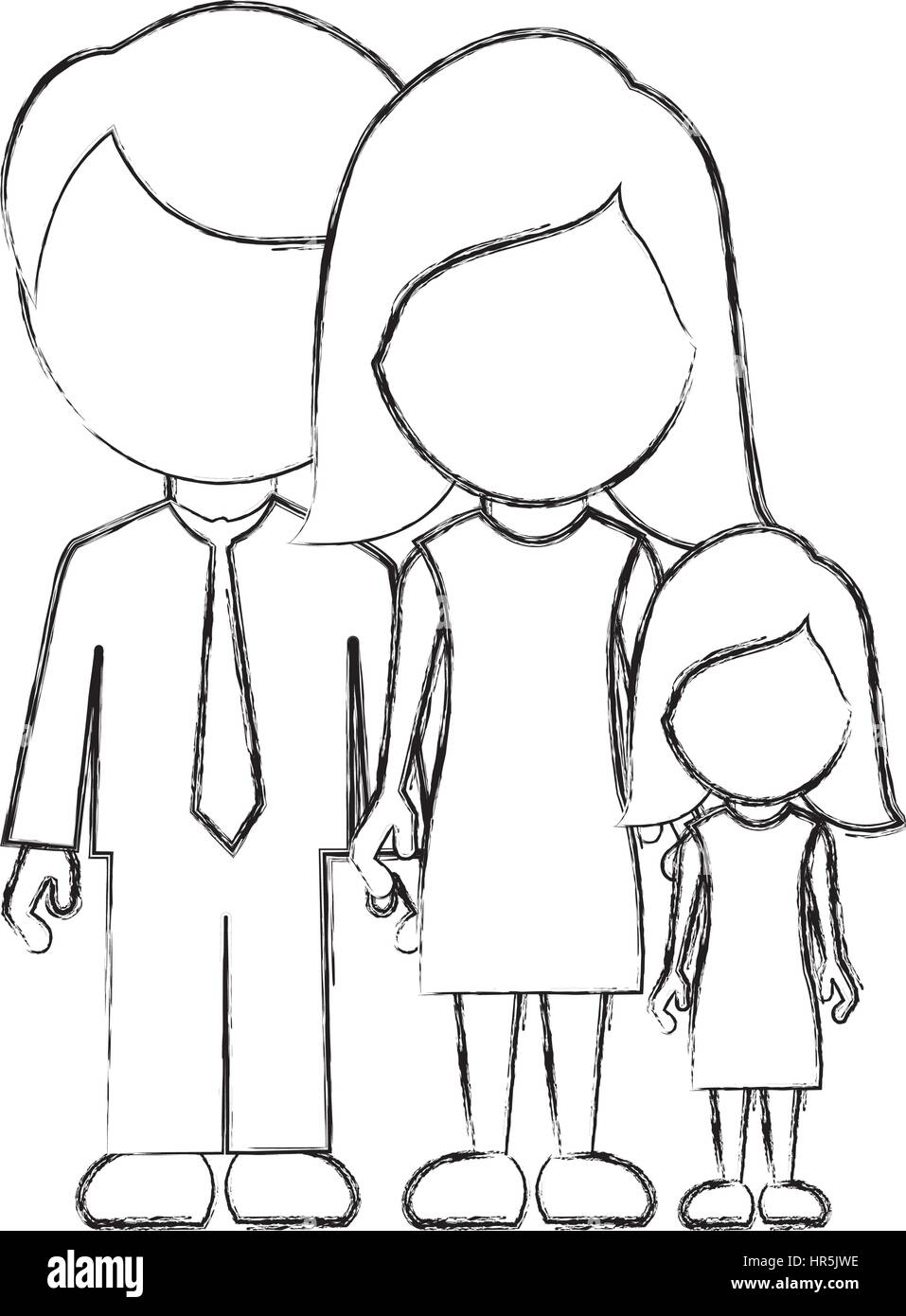 nuclear family drawing