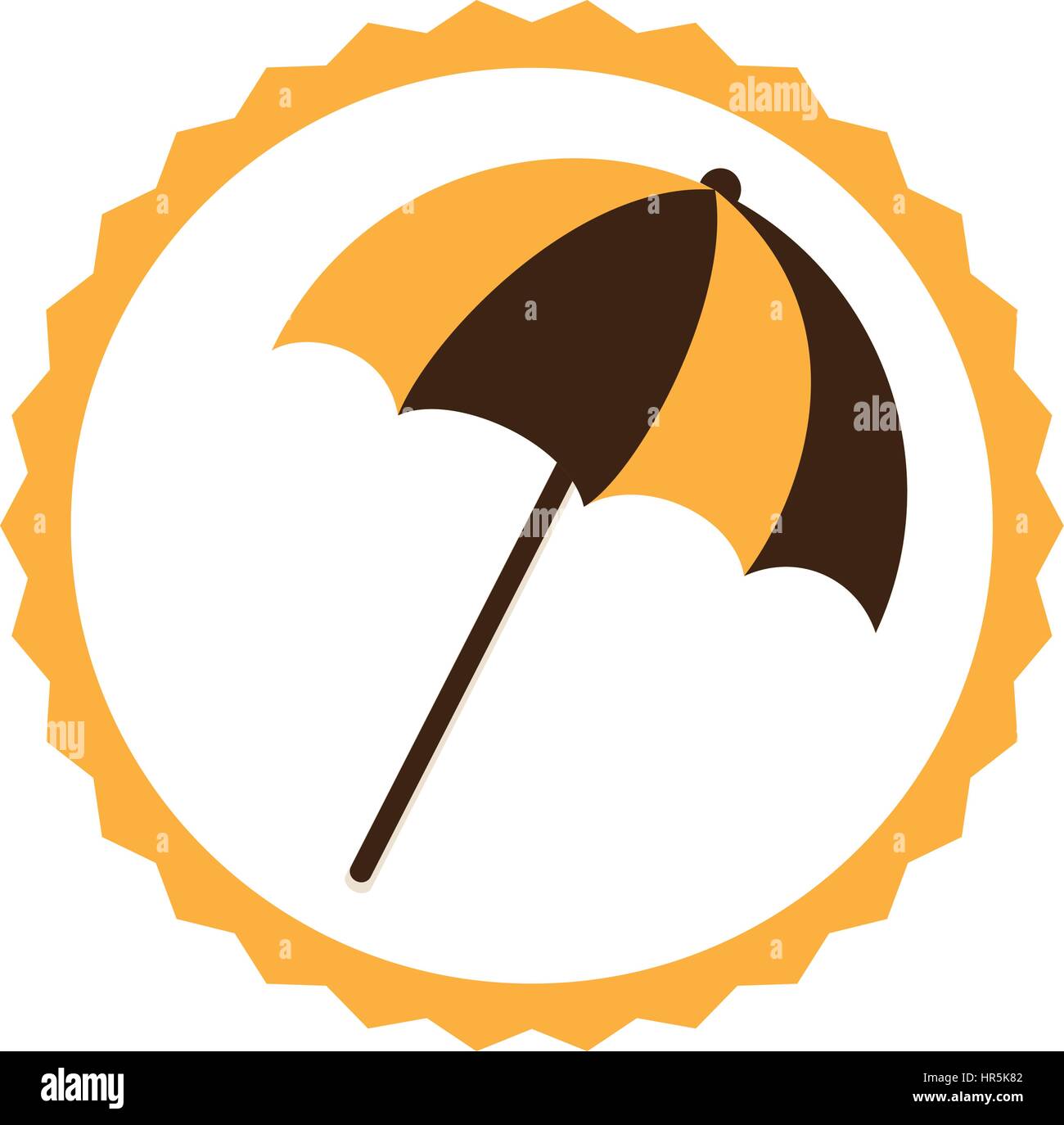 circular frame with beach umbrella Stock Vector Image & Art - Alamy