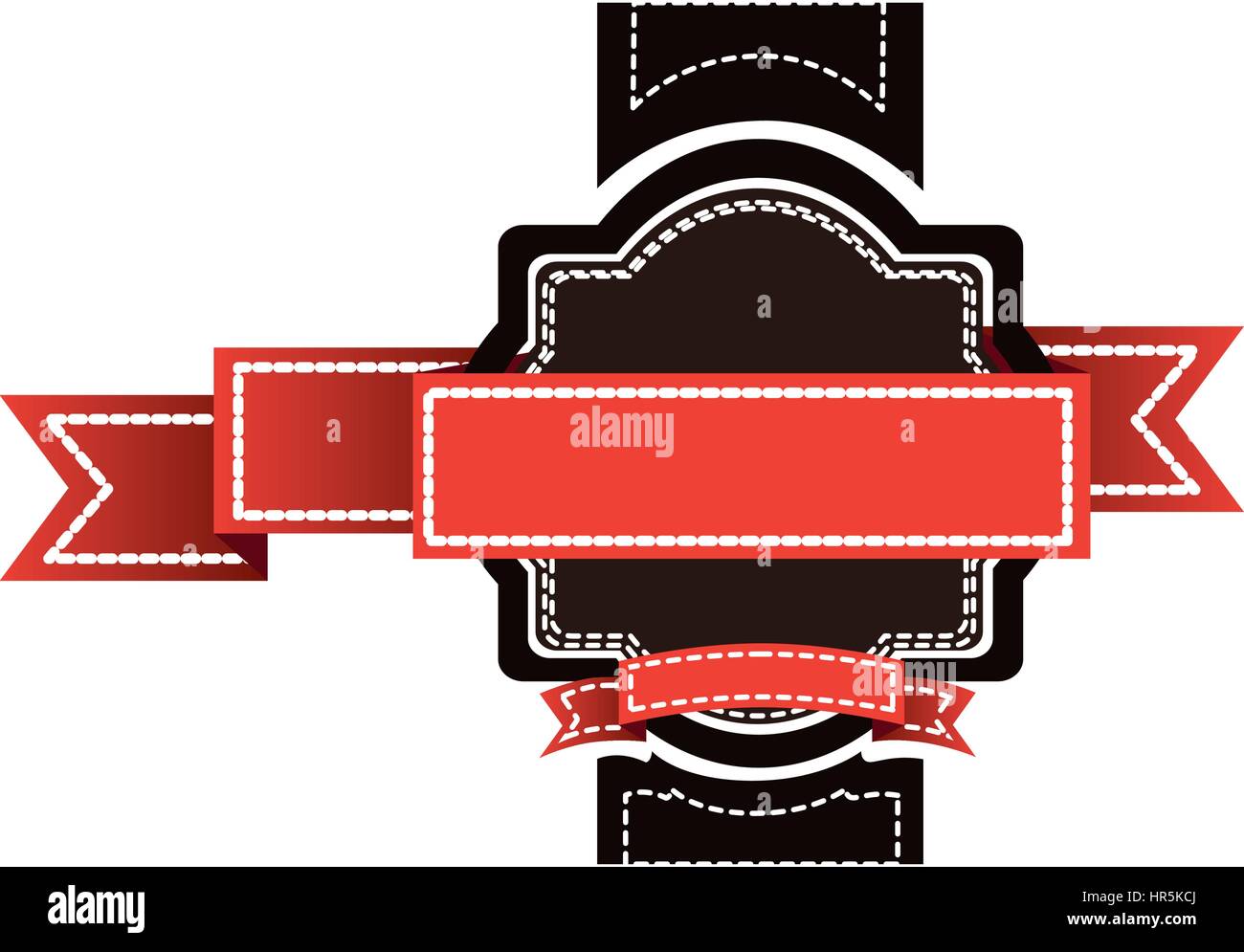 color border with ribbon decorative icon Stock Vector Image & Art - Alamy
