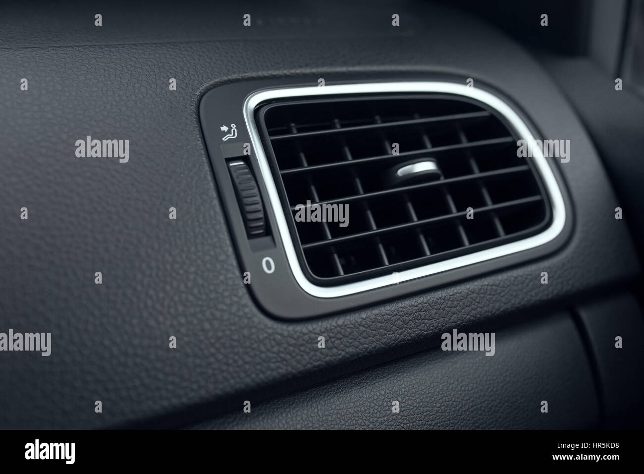 Car air conditioning. The air flow inside the car. Detail interior of