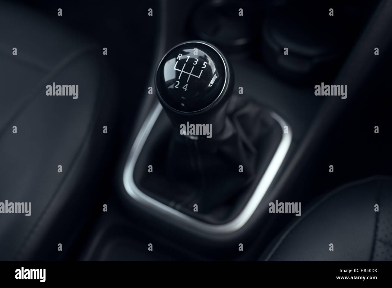 gear lever manual transmission car Stock Photo