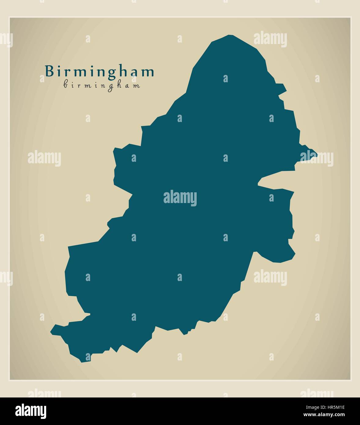 City map Birmingham UK