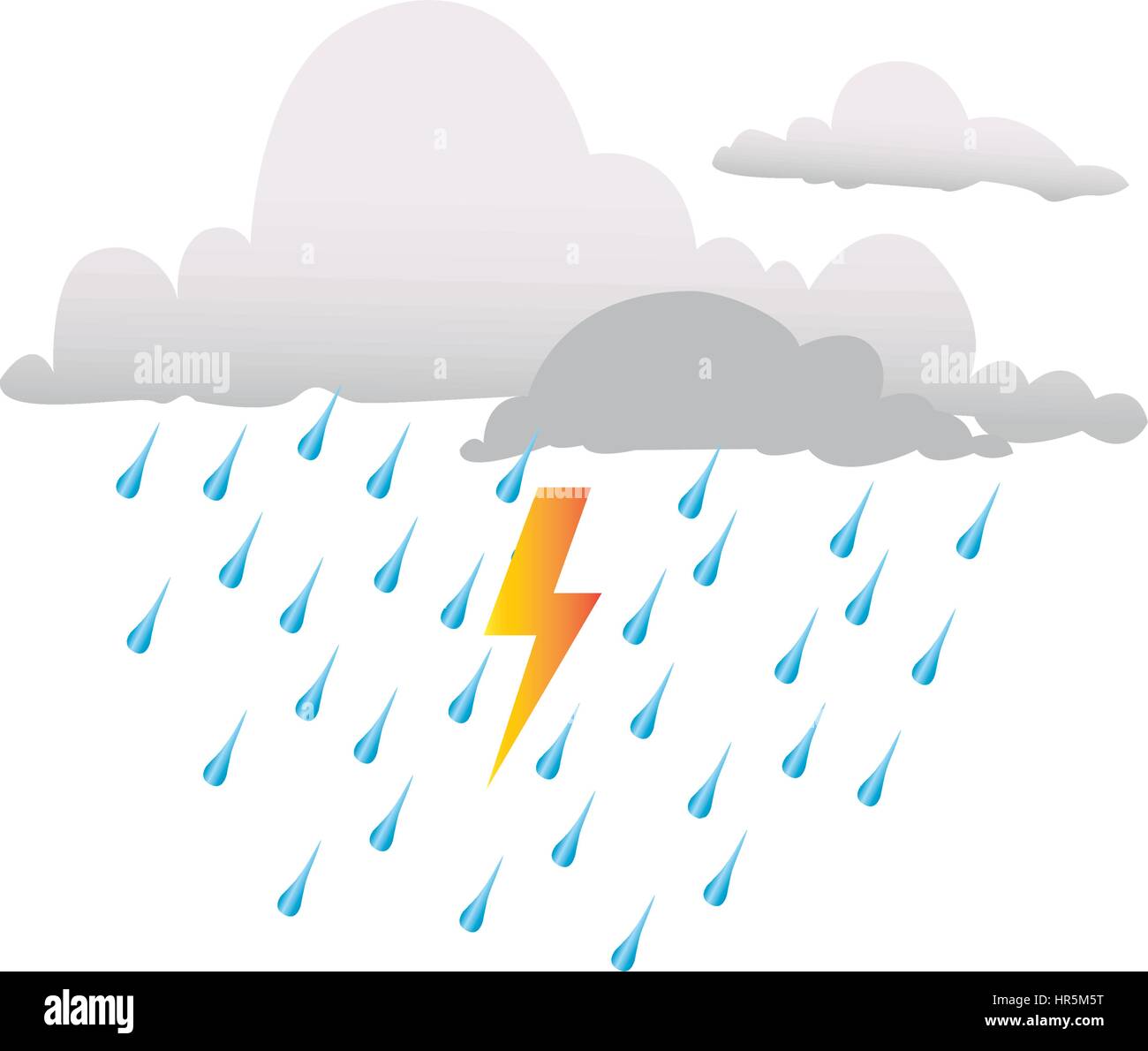 colorful silhouette rain storm weather icon Stock Vector Image & Art