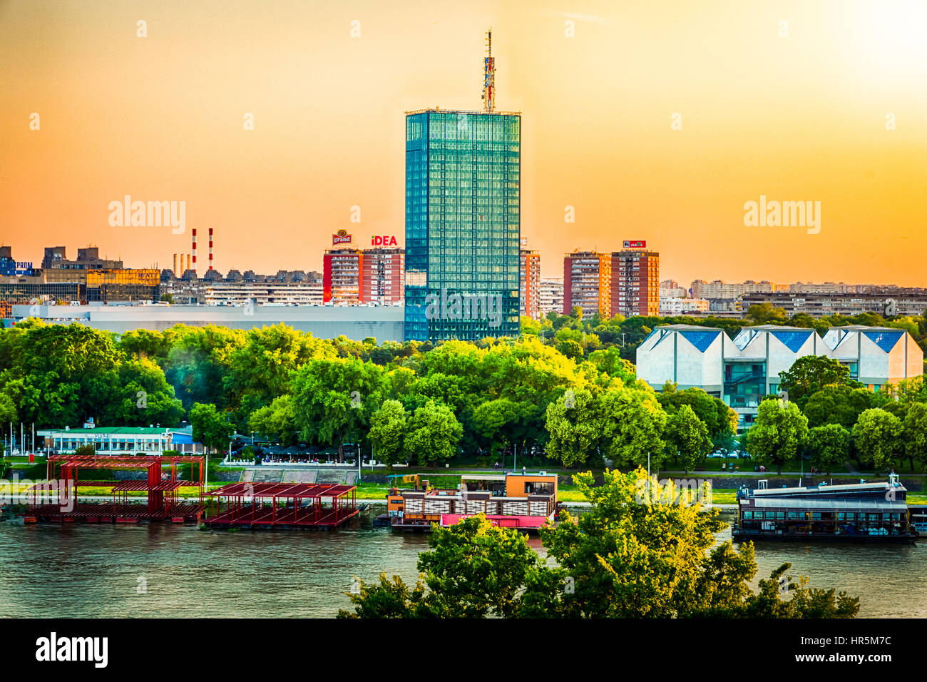 View of Belgrade City in Serbia Stock Photo