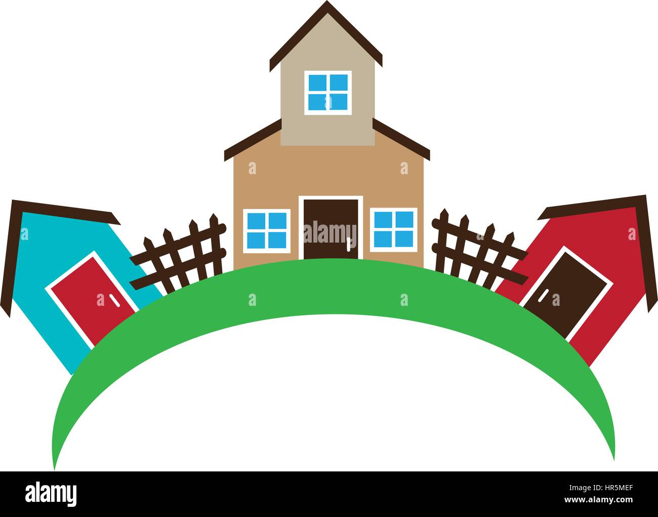 colorful set collection farm and houses Stock Vector Image & Art - Alamy
