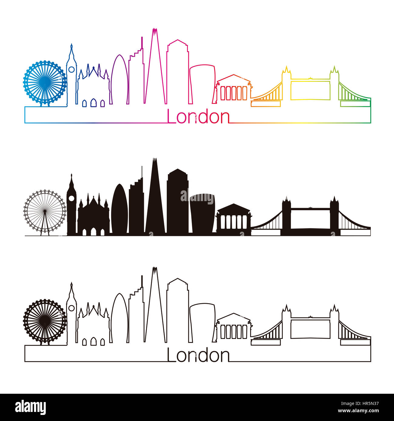 London skyline silhouette Cut Out Stock Images & Pictures - Alamy
