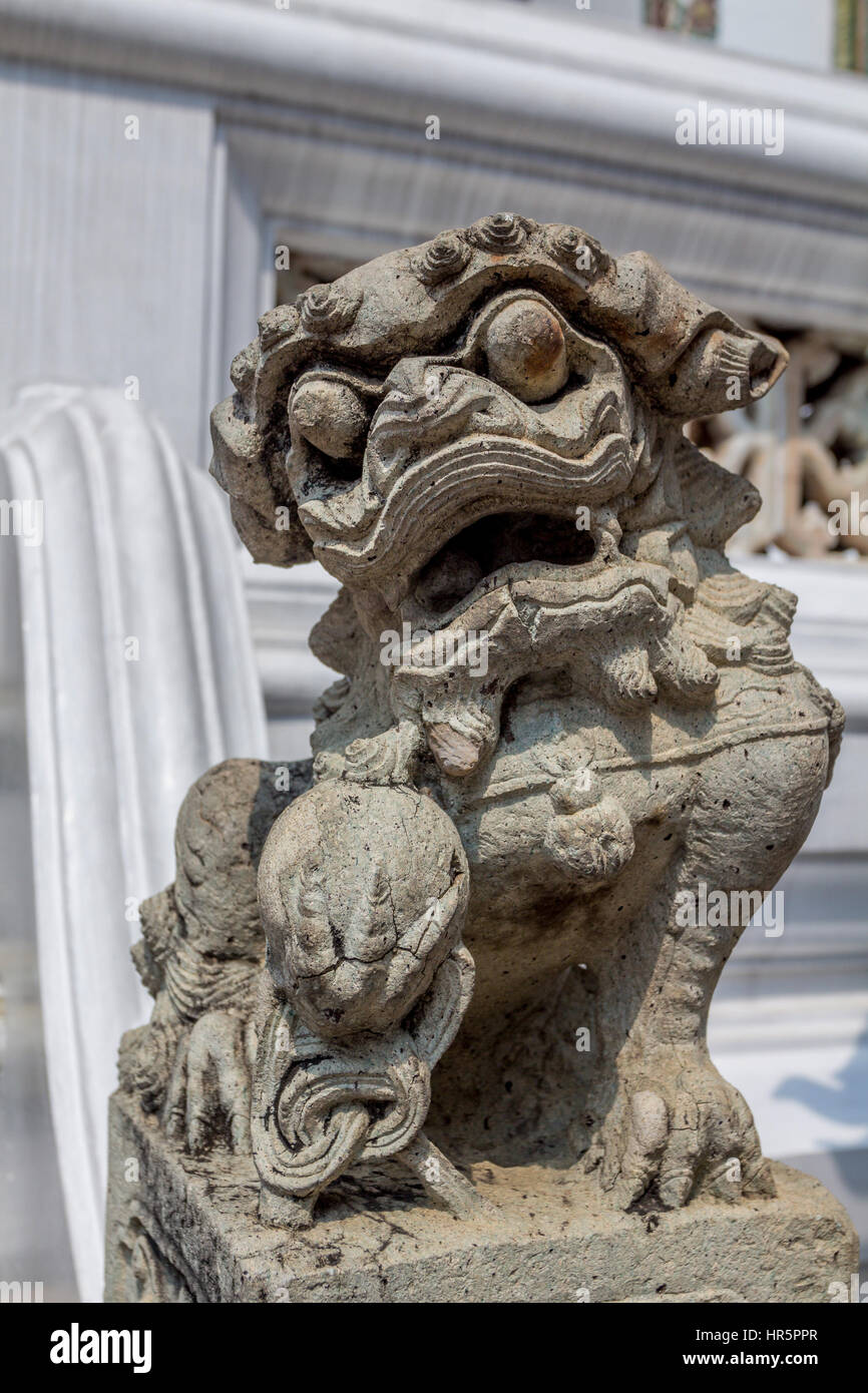 Statue Of Chinese Foo Dog In Kings Palace Bangkok Thailand This Stock Photo Alamy