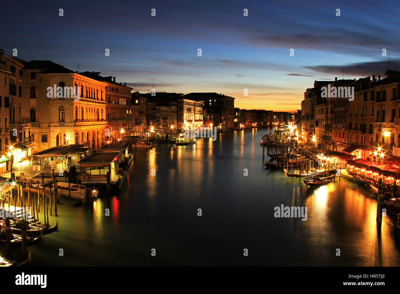 Venice Sunset from Rialto Bridge Stock Photo - Alamy