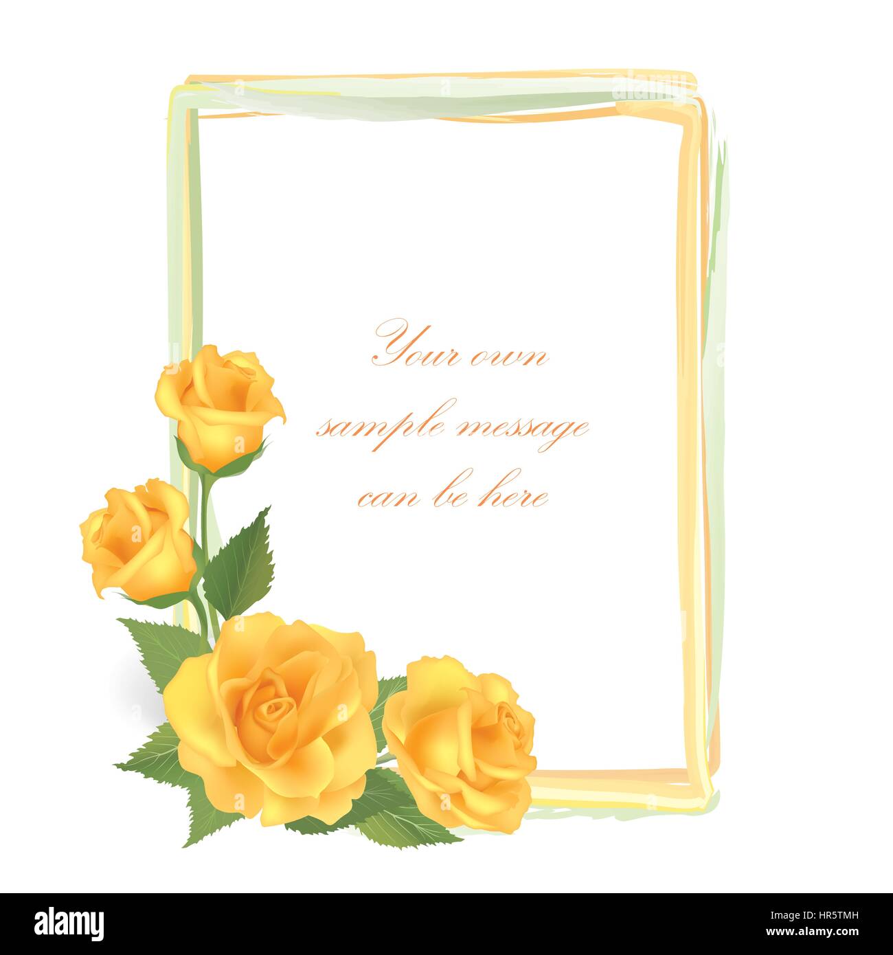 Flower Rose frame isolated on white background. Floral vector wallpaper ...