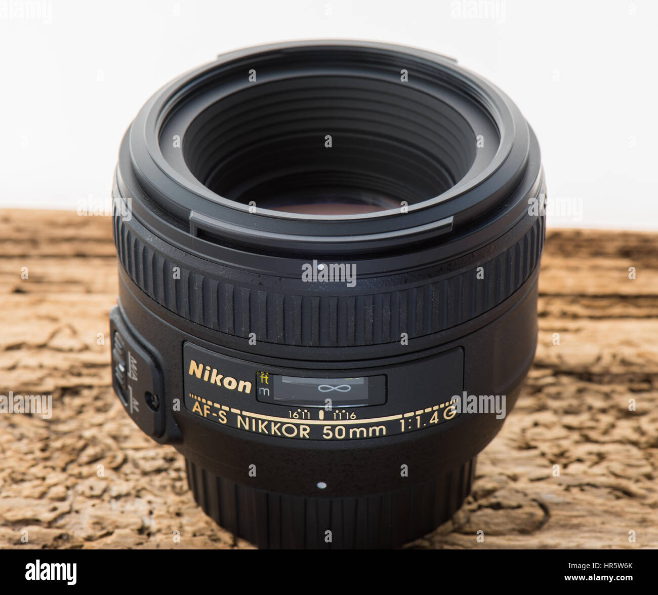 Nikon AF-S Nikkor 50mm f1.4G lens. Stock Photo