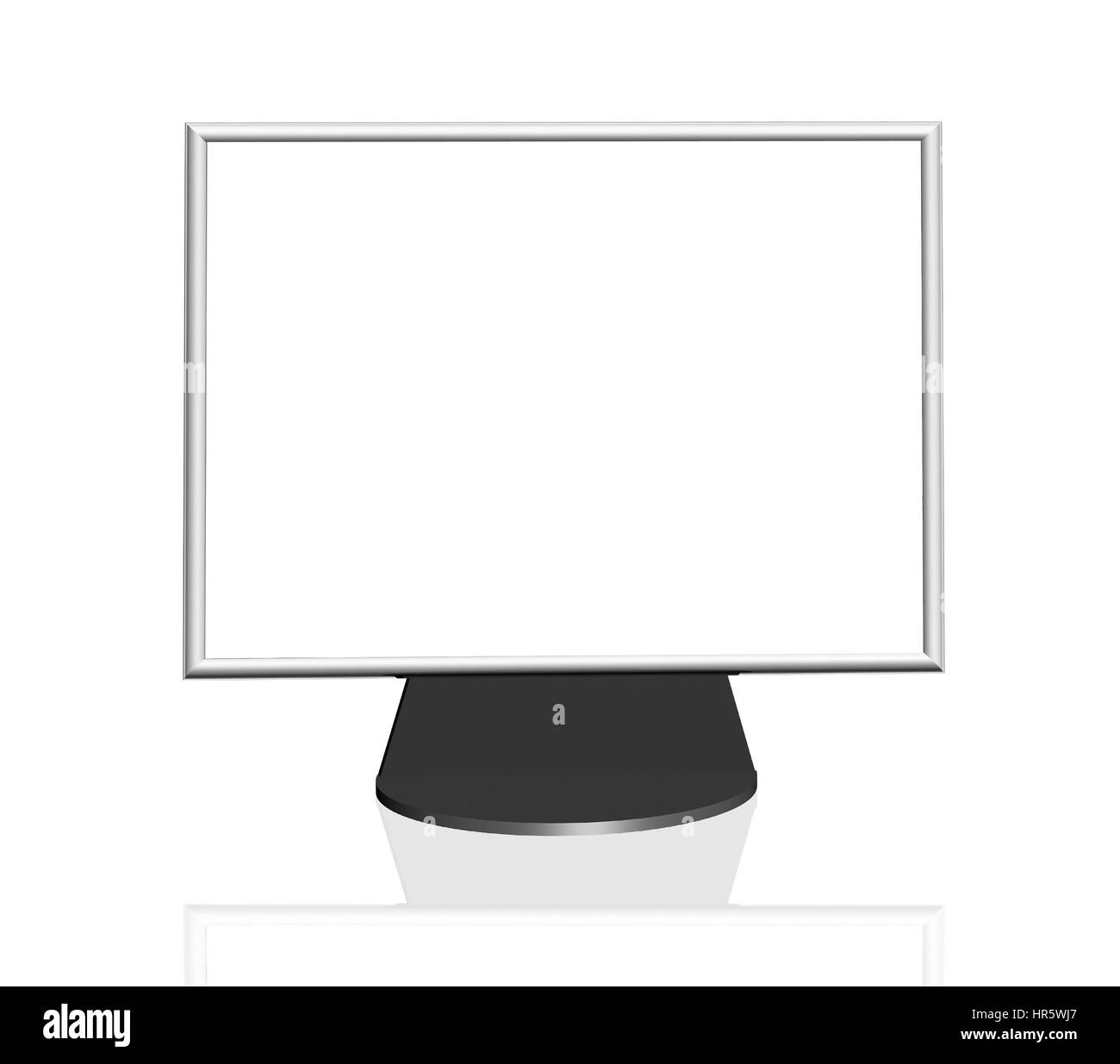 Blank computer screen over white Stock Photo Alamy