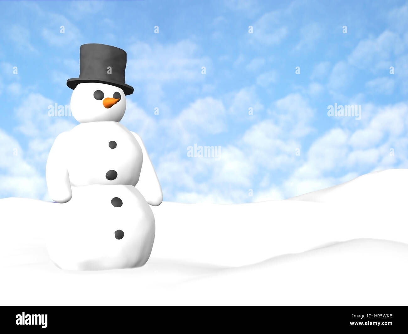 snow man with a blue sky at the background Stock Photo - Alamy