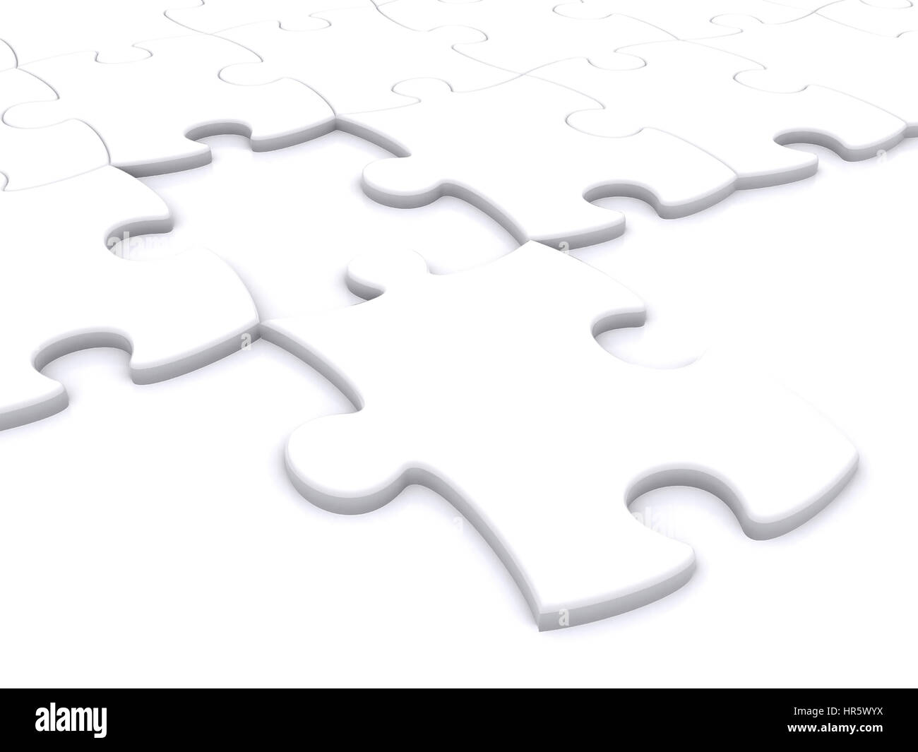 background puzzle with one missing piece - 3d render Stock Photo - Alamy
