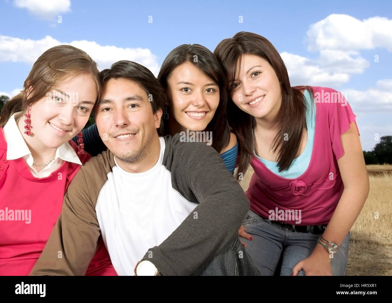 happy friends in the park on a lovely day Stock Photo - Alamy
