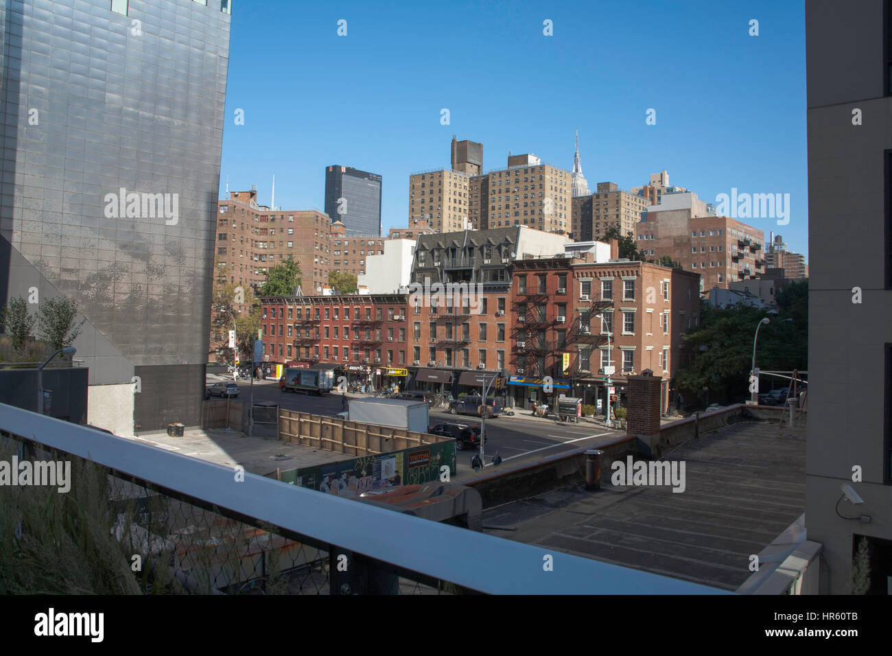 Shops and traditional apartment buildings at the junction of 10th