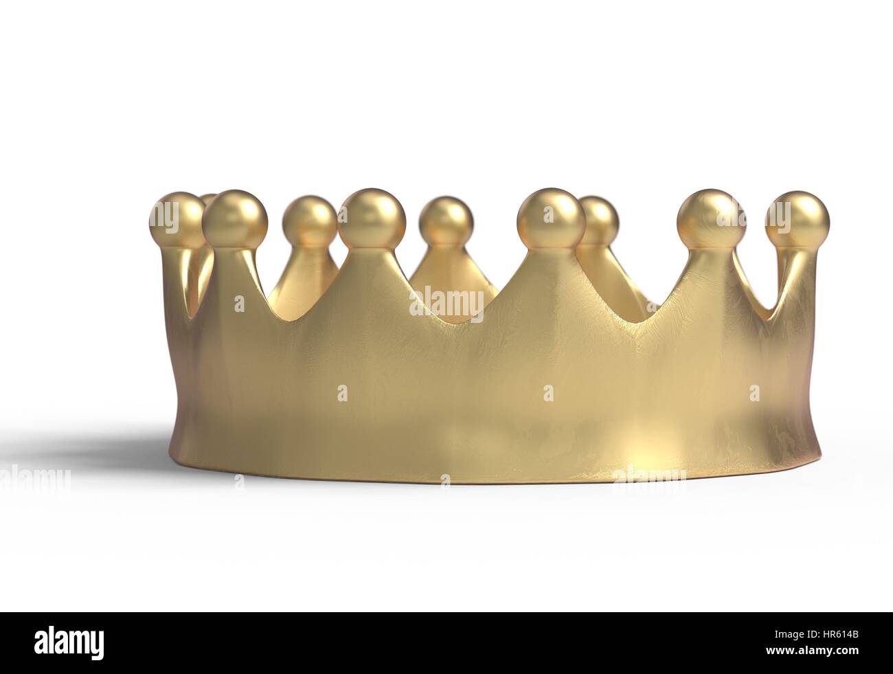 gold crown isolated on a white 3d render Stock Photo - Alamy