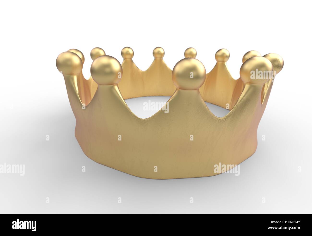 gold crown isolated on a white 3d render Stock Photo - Alamy