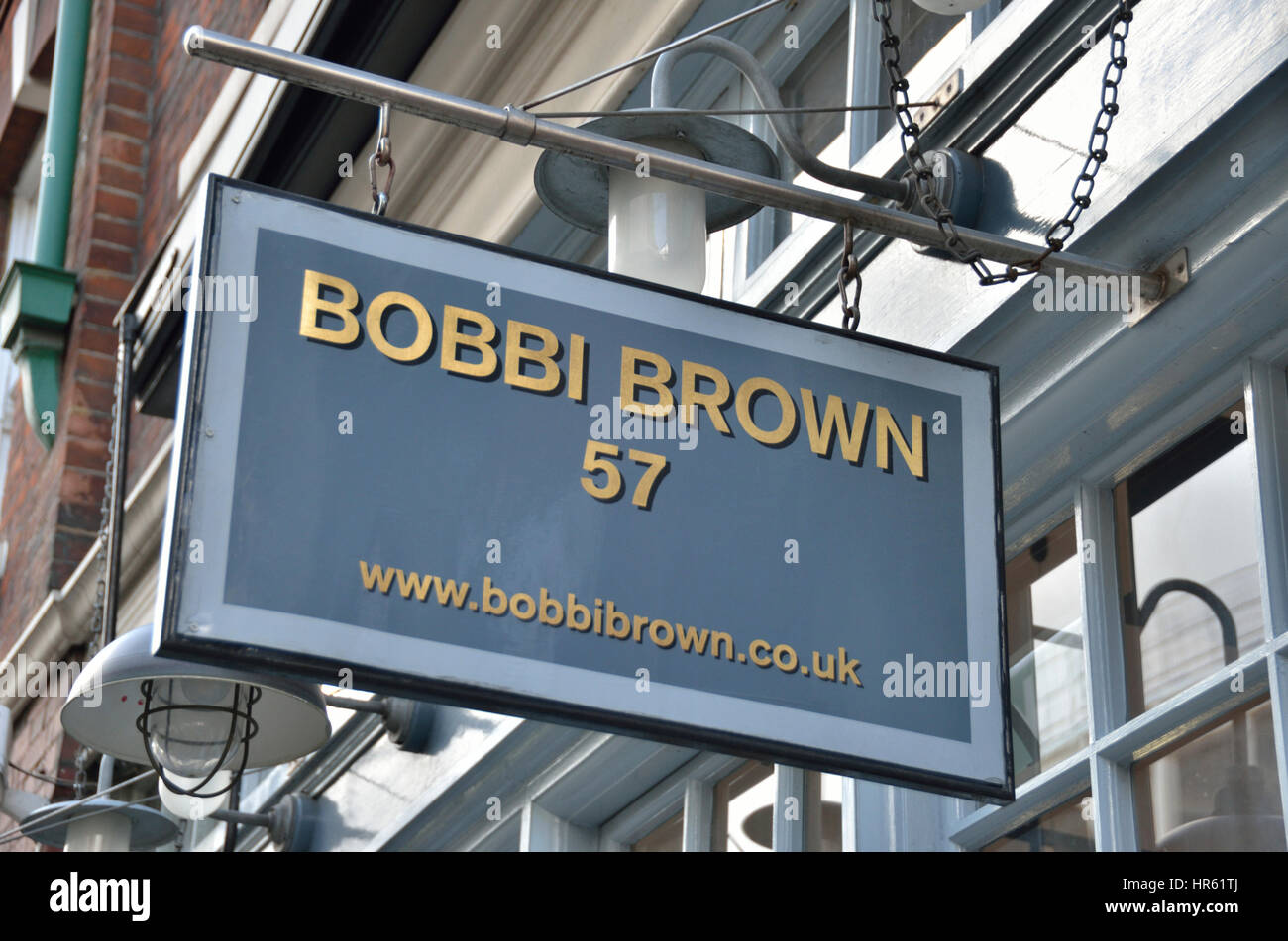 Bobbi Brown fashion shop in Spitalfields Market, London, UK. Stock Photo