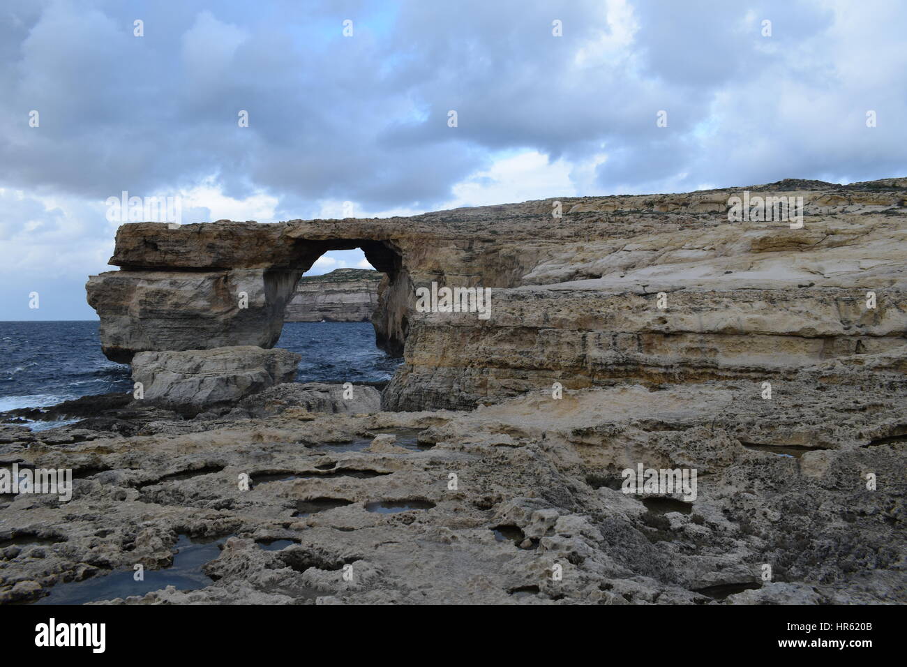 The azure window gozo stock photo alamy