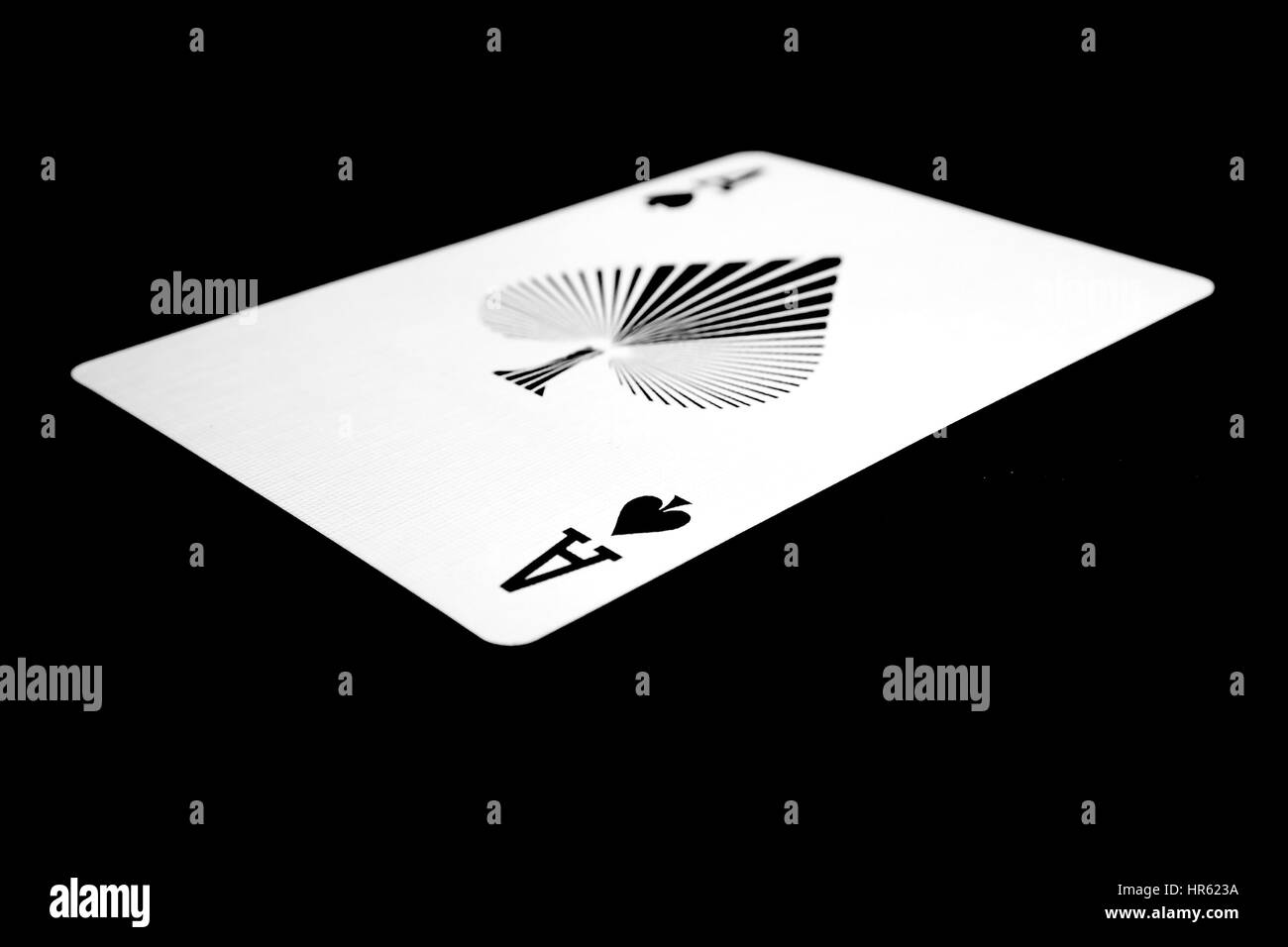 ace of spades over black Stock Photo Alamy