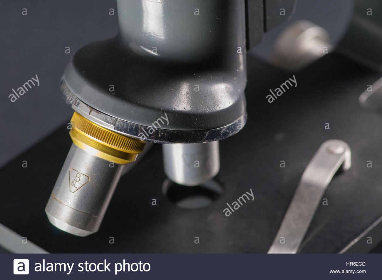 Closeup Microscope Parts High Resolution Stock Photography and Images