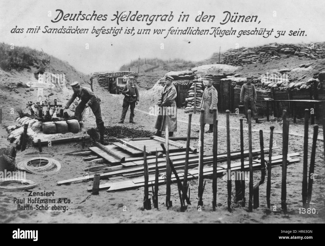 WW1 1915 photo postcard German soldiers visiting graves WW1 1915 photo postcard German soldiers visiting graves