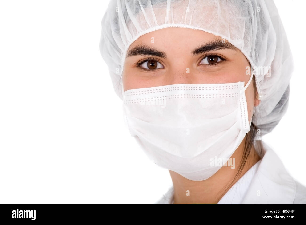 female surgeon isolated over a white background Stock Photo - Alamy