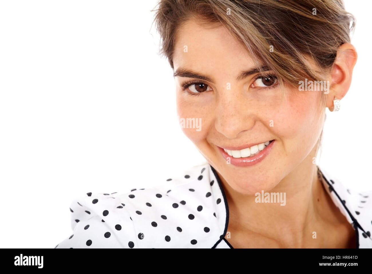 business woman portrait - isolated over a white background Stock Photo ...