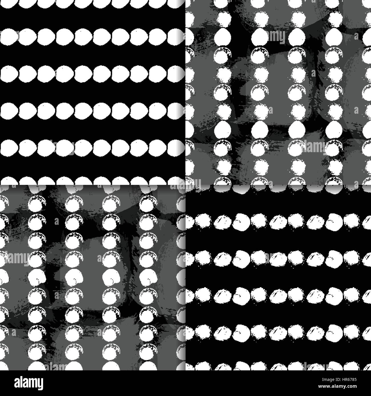 Black and white pattern set with circles Stock Vector Image & Art - Alamy