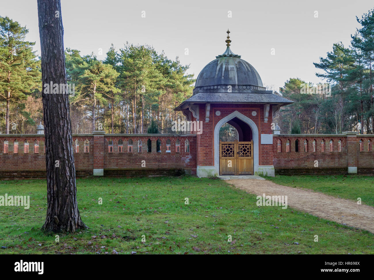 Muslim War Cemetery - Peace Garden, Horsell Common, Woking, Surrey, UK Stock Photo