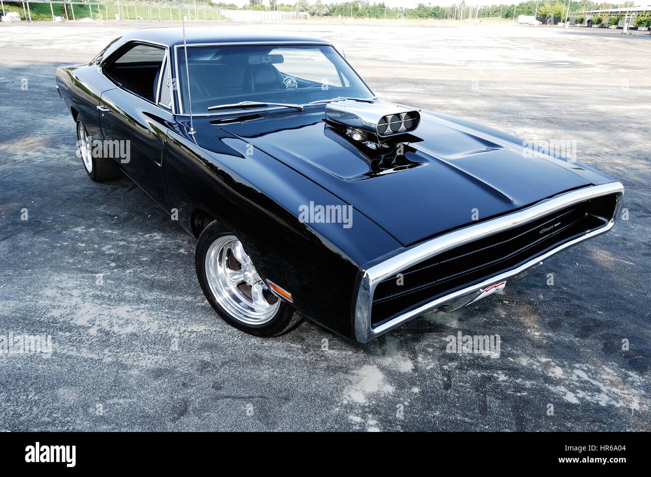 dodge charger 1970 muscle car classic cars american with air intake on the  hood Stock Photo - Alamy