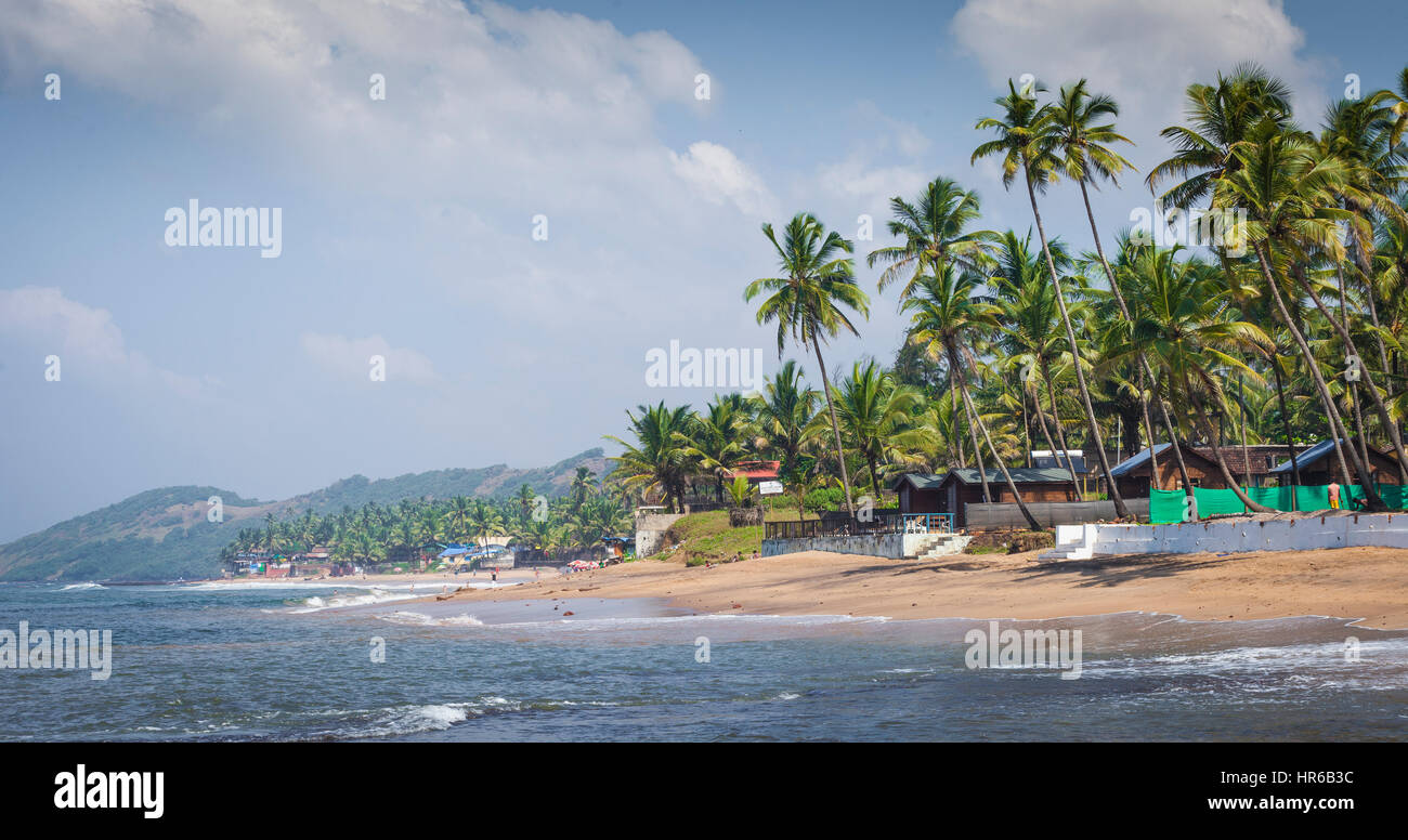 Anjuna Beach famous tourist destination, Goa, India Stock Photo