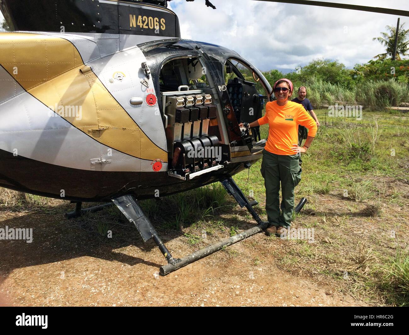 A Wildlife Service Employee And The Automated Aerial Brown Tree