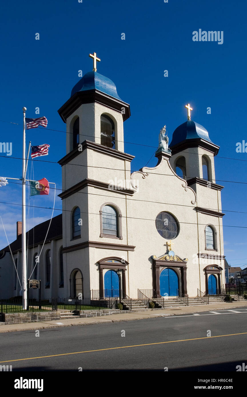 Our Lady of Good Voyage, A Catholic church in the seaside fishing City of Gloucester, Massachusetts Stock Photo