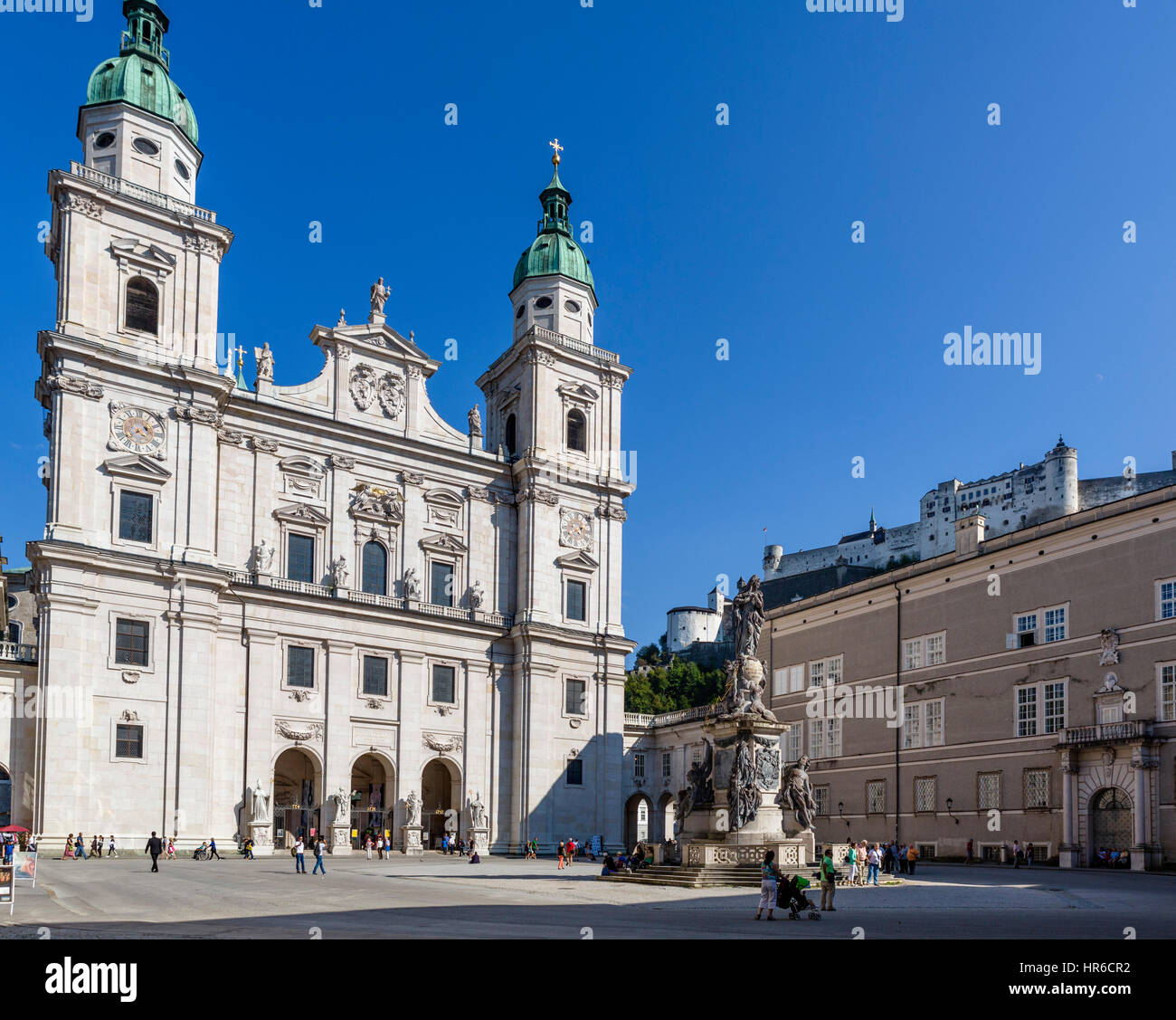 Salzburg Cathedral, Domplatz, Salzburg, Austria Stock Photo