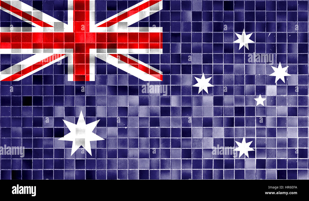 Australia flag on old background retro effect, close up Stock Photo - Alamy