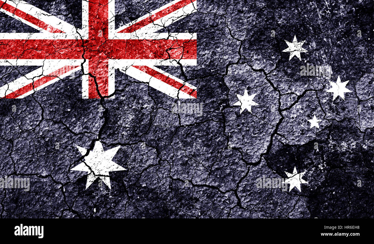 Australia flag on old background retro effect, close up Stock Photo - Alamy