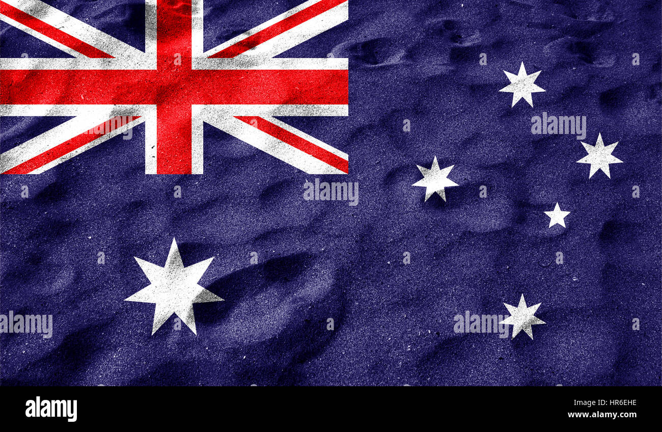 Australia flag on old background retro effect, close up Stock Photo - Alamy