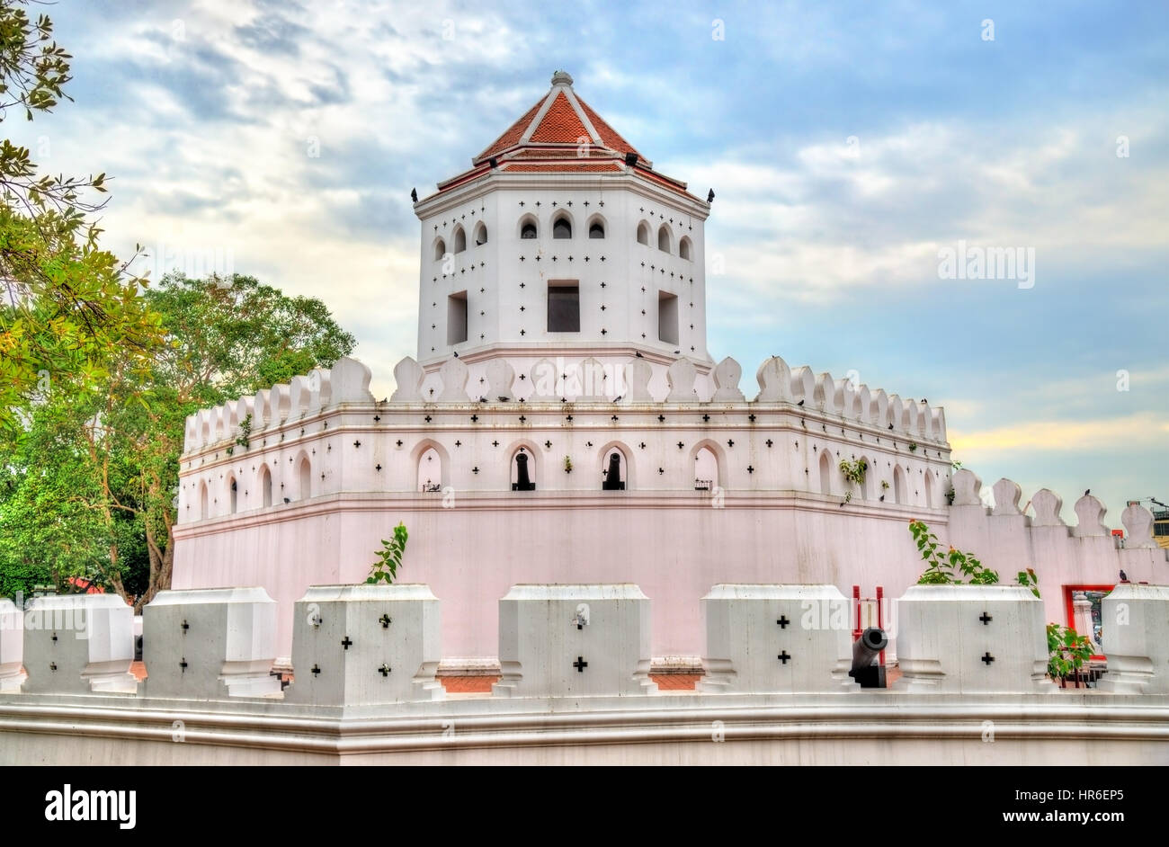 Phra Sumen Fort in Bangkok, Thailand Stock Photo