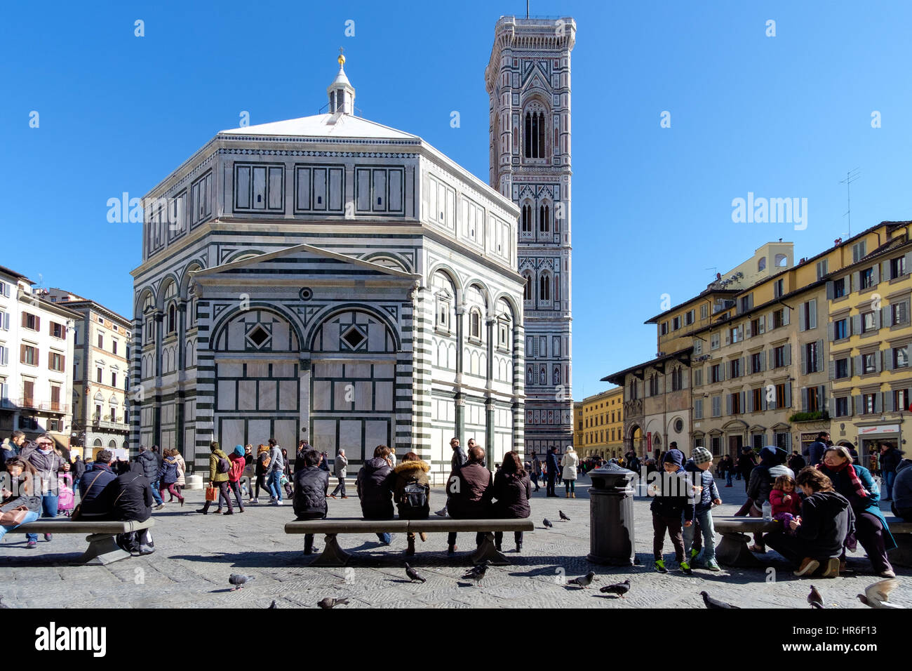 Florence, Italy - February 25, 2016: Baptistery (Battistero di San ...