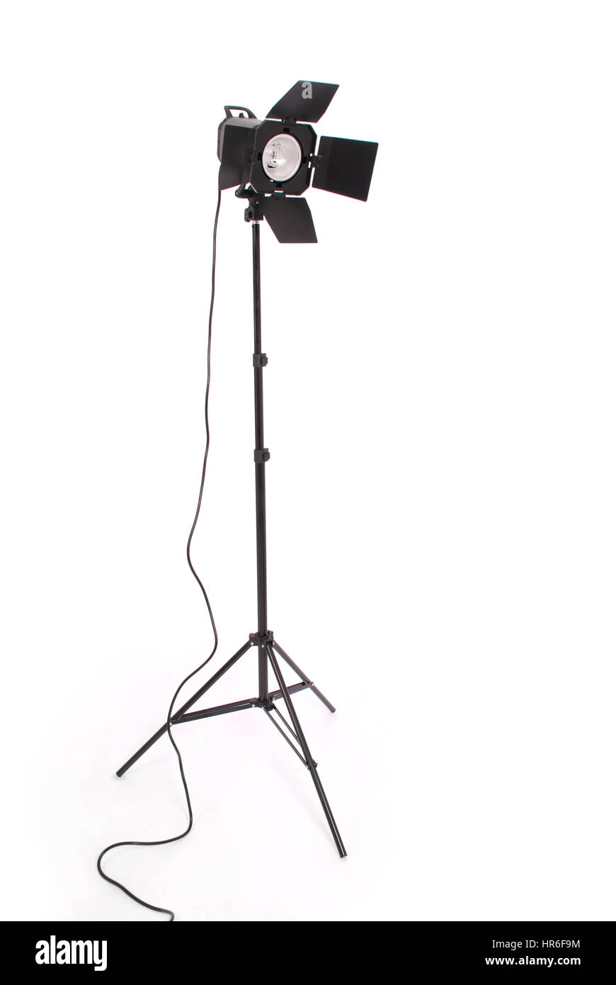 Studio lighting and equipment isolated on the white background with ...