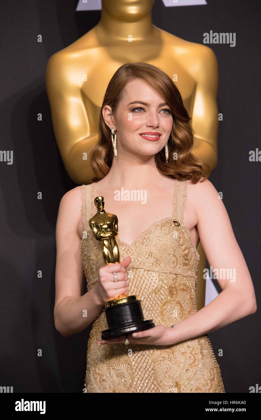 Hollywood, California, USA. 27th Feb, 2017. Emma Stone. 89th Annual Academy Awards presented by the Academy of Motion Picture Arts and Sciences held at Hollywood & Highland Center. Credit: Ampas/AdMedia/ZUMA Wire/Alamy Live News Stock Photo