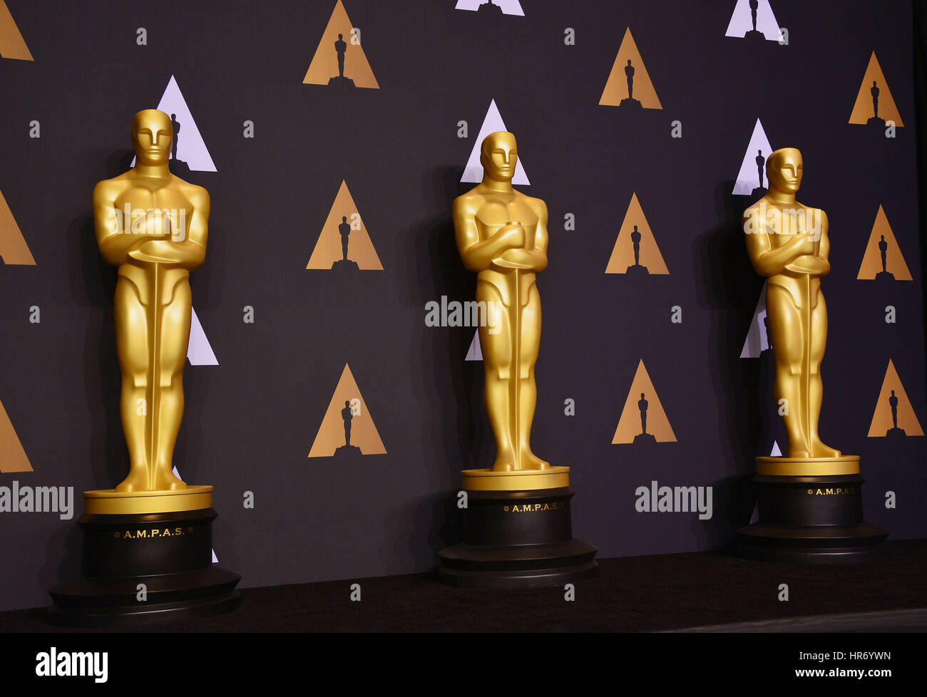 Oscars press room  89th Academy Awards ( Oscars ), press room at the Dolby Theatre in Los Angeles. February 26, 2017. Stock Photo