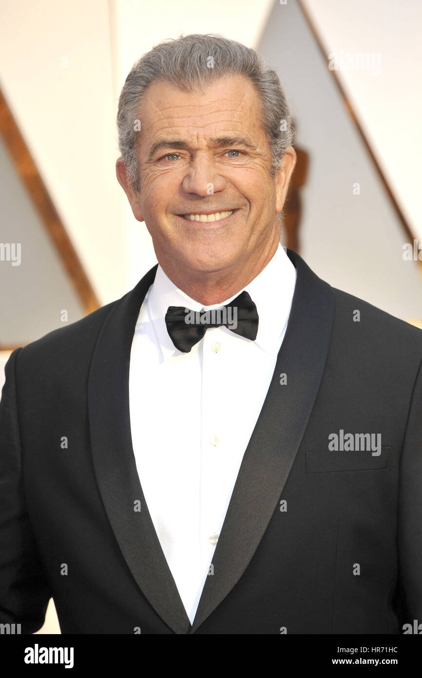 Hollywood, California. 26th Feb, 2017. Mel Gibson attends the 89th Annual Academy Awards at Hollywood & Highland Center on February 26, 2017 in Hollywood, California. | Verwendung weltweit/picture alliance Credit: dpa/Alamy Live News Stock Photo