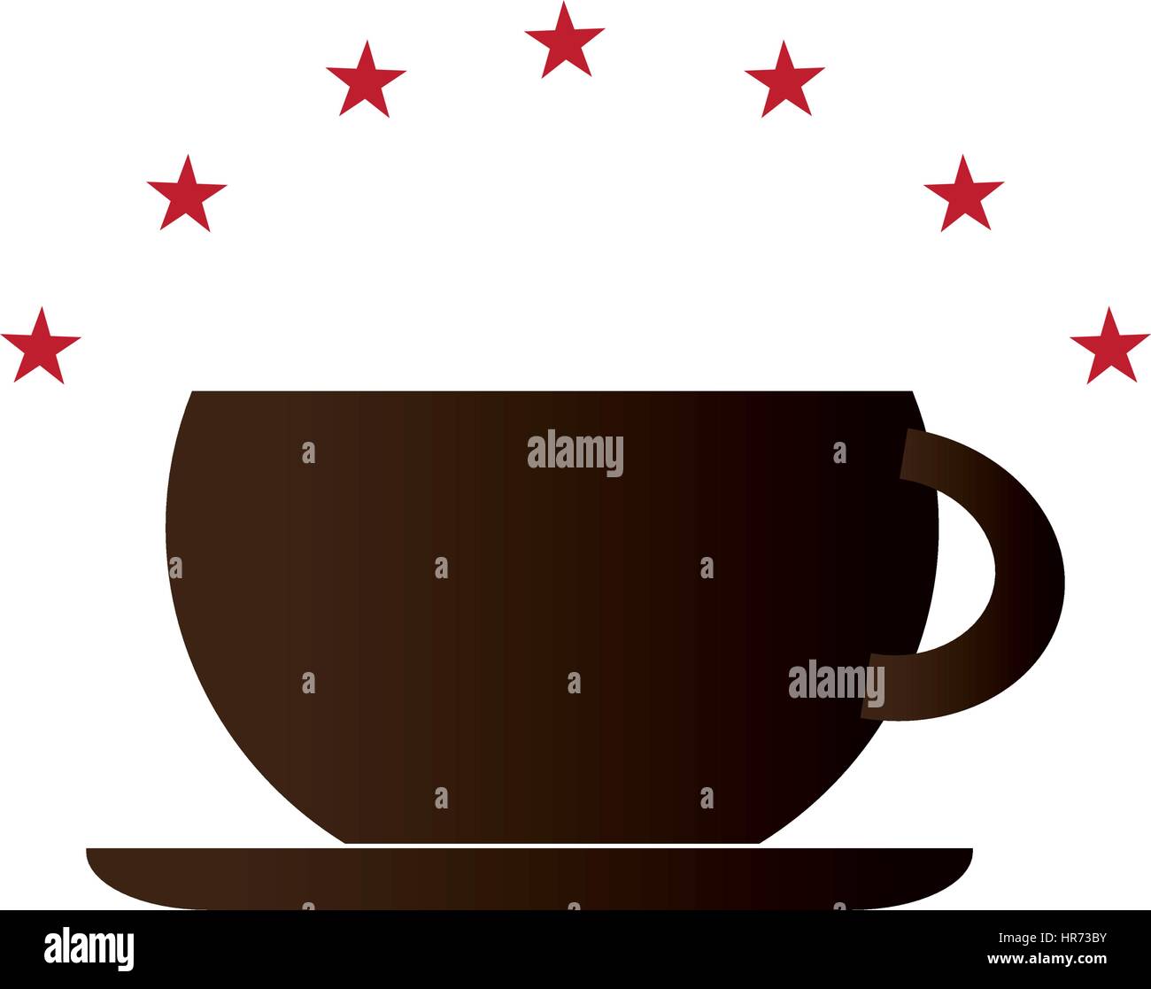 color background with coffee cup and stars crown Stock Vector Image & Art Alamy