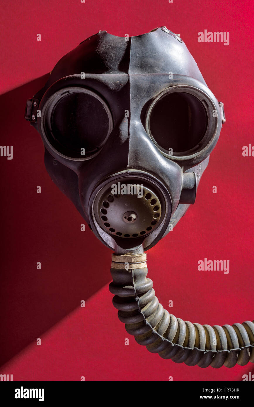British WW2 gas mask Stock Photo