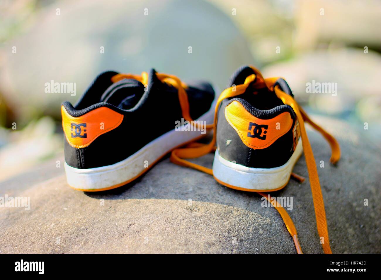 Vivid color shoes Stock Photo