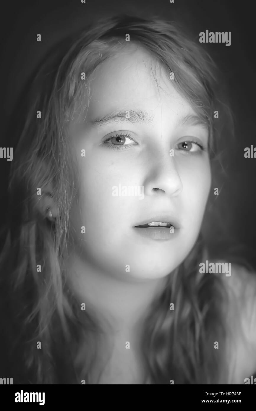Portrait of a young girl Stock Photo - Alamy